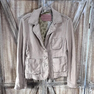 Shangana Light Dusty Rose Silk/Cotton Blend Blazer